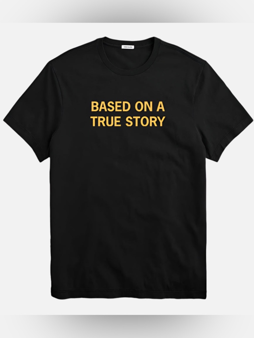 Hiro Clark Black "Based On A True Story" Combed Cotton Graphic T-Shirt XL